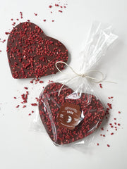 Large Dark Chocolate Raspberry Heart