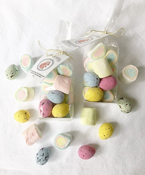 Marshmallows and Chocolate Hazelnut Praline Eggs